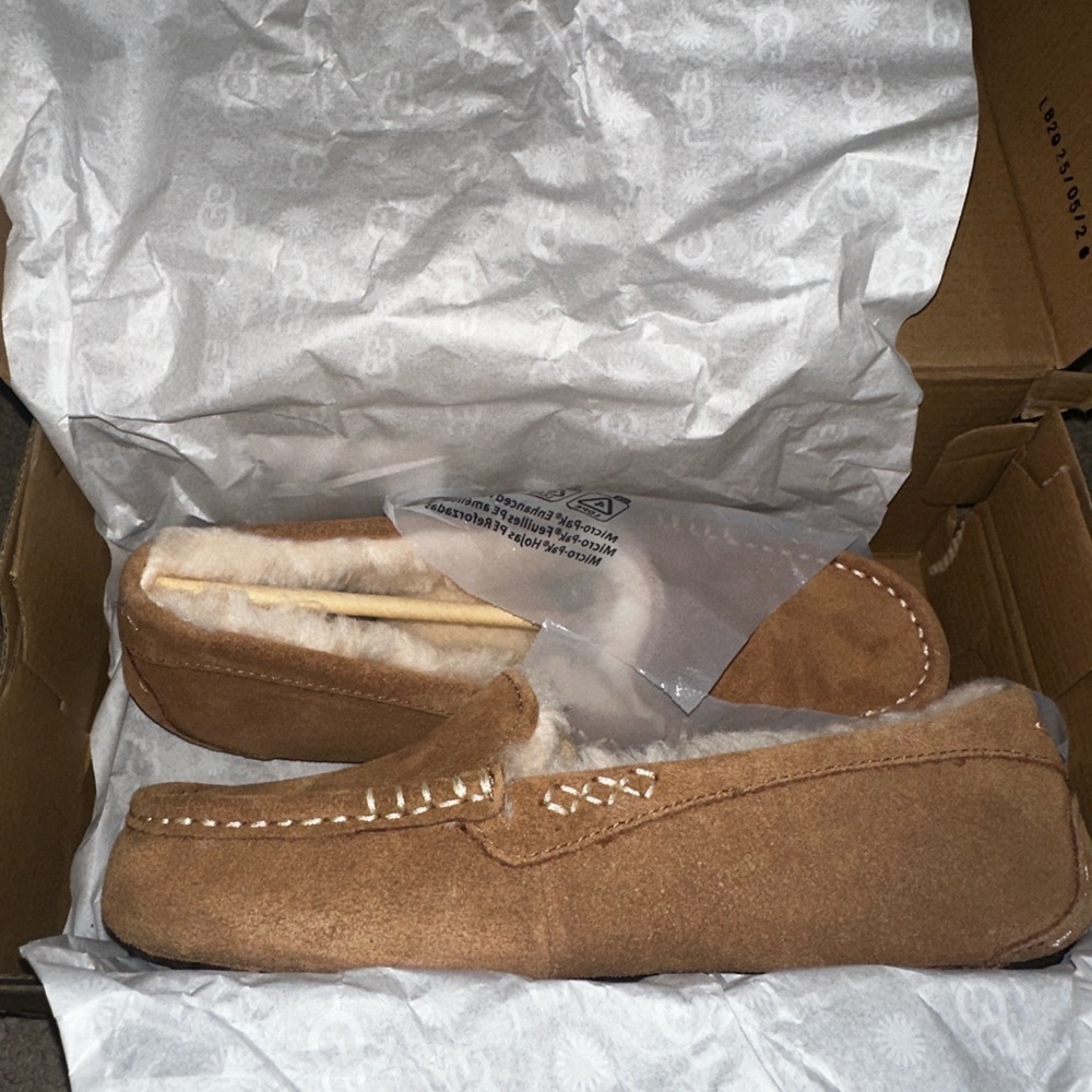 Cozy Tan Suede Moccasin Slippers